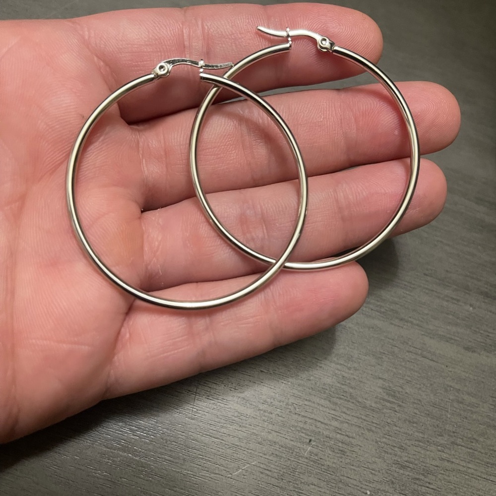 Stainless Steel Hoop Earrings